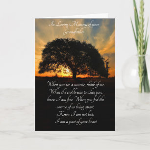 Carte Sympathie du Mémorial d'Amour pour grand-père