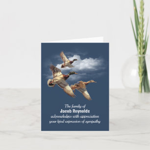 Carte Sympathie du Merci des Canards Mallard aéroportés