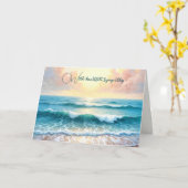 Carte Sympathie du paysage marin du matin (Fleur jaune)