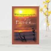 Carte Sympathie du père (Fleur jaune)