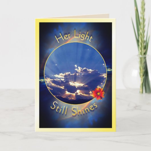 Carte Sympathie Du Soleil Pour La Perte De Mère (Devant)