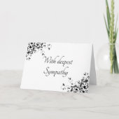 Carte Sympathie Elégante Black & White Spirls (Devant)
