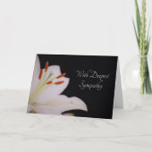 Carte Sympathie Elégante Calla Lily (Devant)