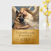 Carte Sympathie élégante pour la perte du berger alleman (Fleur jaune)