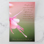 Carte Sympathie en rose et en teinte (Intérieur)