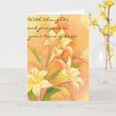 Carte Sympathie en temps de perte (Fleur jaune)