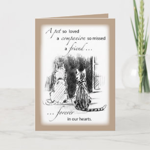 Carte Sympathie entre animal, chien et chat