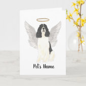 Carte Sympathie espagnole Springer en noir et blanc (Fleur jaune)