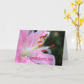Carte Sympathie espagnole Tigre rose Lily (Fleur jaune)