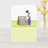 Carte Sympathie face à la perte d'un chat animal de comp (Fleur jaune)