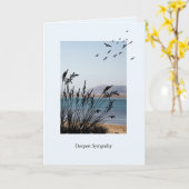 Carte Sympathie face à la perte, Scène balnéaire (Fleur jaune)