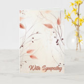 Carte Sympathie Feuille délicate modifiable (Fleur jaune)