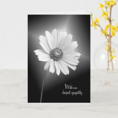 Carte sympathie fleur cosmos blanc (Fleur jaune)