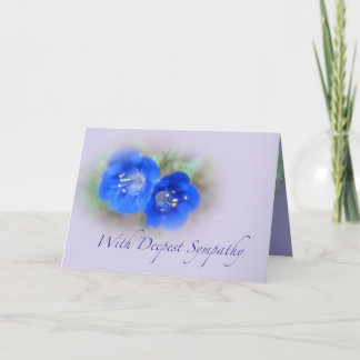 Carte Sympathie - Fleur sauvage bleu