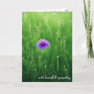 Carte Sympathie Fleur sauvage violette