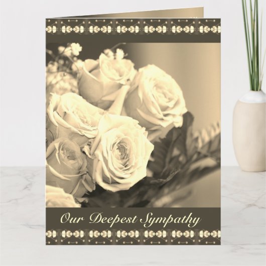 Carte Sympathie Fleurie Rose (Devant)