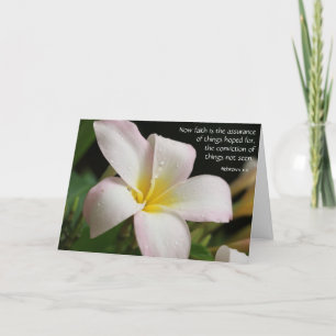 Carte Sympathie florale avec verset (hébreux) sur l'espé