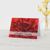 Carte Sympathie florale de la carnation rouge (Fleur jaune)