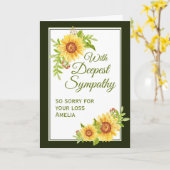 Carte Sympathie Florale Jaune Tournesol (Fleur jaune)