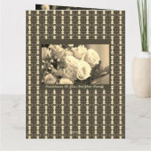 Carte Sympathie florale rose (Dos)