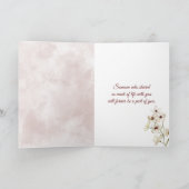 Carte Sympathie florale rose (Intérieur)