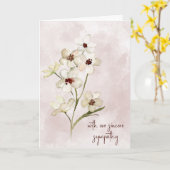 Carte Sympathie florale rose (Fleur jaune)