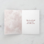 Carte Sympathie florale rose (Intérieur)