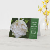 Carte Sympathie florale, vers d'écriture sainte sur la (Fleur jaune)