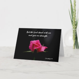 Carte Sympathie florale, Verse de l'Écriture sur la Forc