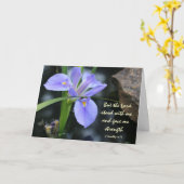 Carte Sympathie florale, Verse de l'Écriture sur la Forc (Fleur jaune)