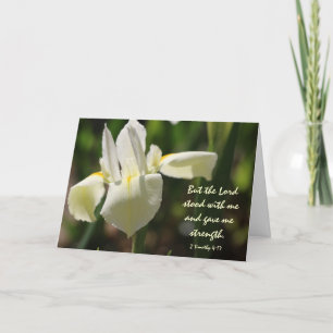 Carte Sympathie florale, Verse de l'Écriture sur la Forc