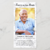 Carte Sympathie funéraire Photo Signet de prière commémo (Devant)