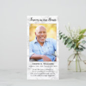 Carte Sympathie funéraire Photo Signet de prière commémo (Debout devant)