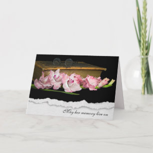 Carte Sympathie Gladiolus sur la vieille Bible