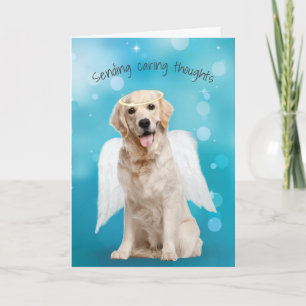 Carte Sympathie Golden Retriever Perte d'animal de compa