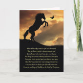 Carte Sympathie Grief perte d'un cheval aimé (Devant)