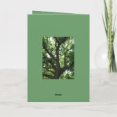Carte Sympathie inspirante de l'arbre (Dos)