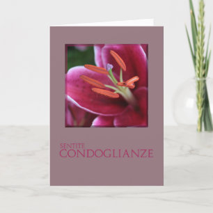 Carte Sympathie italienne Pink Purple Lily