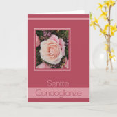 Carte Sympathie italienne Sentite Condoglianze (Fleur jaune)