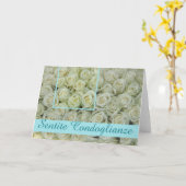 Carte Sympathie italienne Sentite Condoglianze (Fleur jaune)