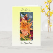 Carte Sympathie, je suis désolé pour votre perte (Fleur jaune)