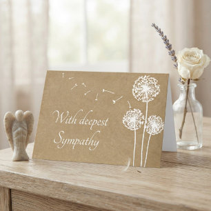 Carte Sympathie Jonquelle Rustique