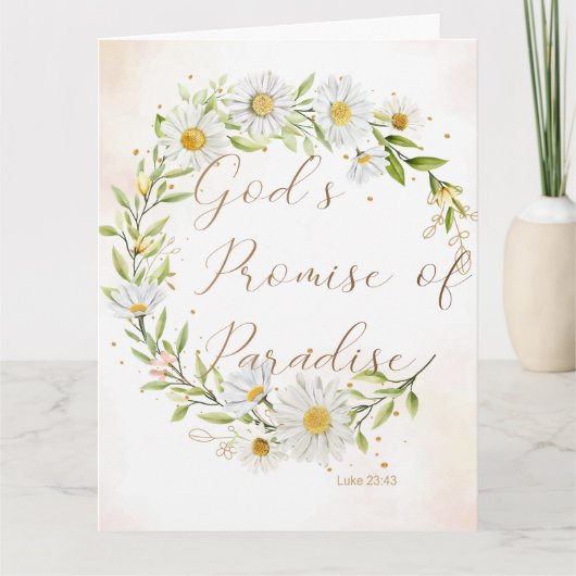 Carte  Sympathie JW JW Funérailles Luc 23:43  (Devant)