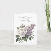 Carte Sympathie la plus profonde Élégante florale vierge (Devant)