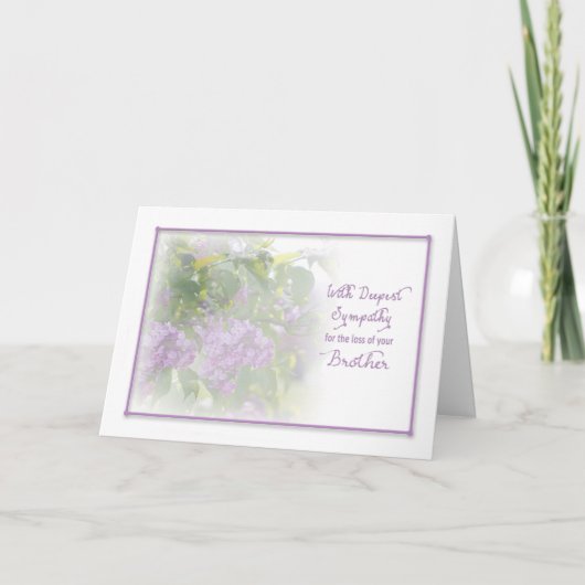 CARTE SYMPATHIE LA PLUS PROFONDE - LILACS - FRÈRE (Devant)