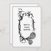 Carte Sympathie la plus profonde Noir Flore Défilement M (Devant / Derrière)