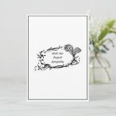 Carte Sympathie la plus profonde Noir Flore Défilement S (Debout devant)