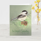 Carte Sympathie la plus profonde Oiseau de pousse dans l (Fleur jaune)