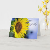 Carte Sympathie la plus profonde (tournesol) (Fleur jaune)