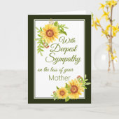 Carte Sympathie Mère Florale Jaune Tournesol (Fleur jaune)